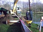 Foto's van plaatsing damwand